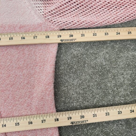 Reitmans Women's Colorblock Pink Hollow Cotton Sweater Size XL Lightweight Beach - Picture 5 of 7